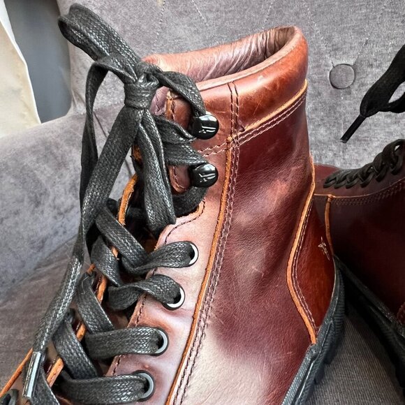 Frye Men’s Ryan Lug Trek Brown Leather High Top Boots – Size 7.5 main image 7